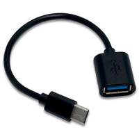 Переходник USB3.1 Type-C --> USB 3.0 (OTG) 0.2м. черный OEM