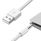 Кабель аудіо USB для iPod Shuffle Jack 3.5mm M 4 pin -> USB AM, 1.0 м. білий