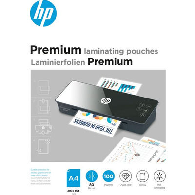 Пленка для ламинирования HP Premium Laminating Pouches, A4, 80 Mic, 216x303, 100 pcs