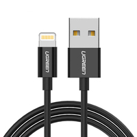 КабельUgreen USB - Lightning (M/M), 2 м, Black (80823)