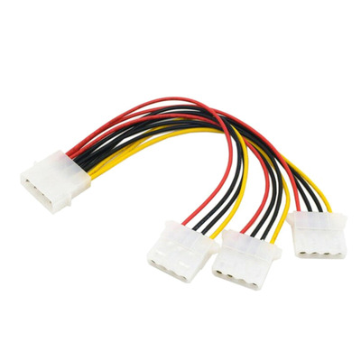 Кабель питания Molex - 3xMolex M/F