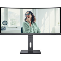 Монитор TFT 34" AOC CU34P3CV, WQHD, VA, 100Hz, изогнутый, HDMI, DP, USB-С, RJ-45, USB-hub, HAS, цв, черный