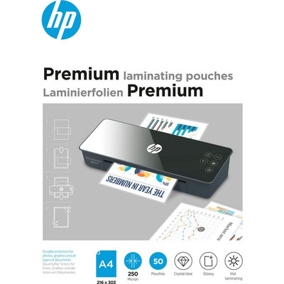 Пленка для ламинирования HP Premium Laminating Pouches, A4, 250 Mic, 216x303, 50 pcs