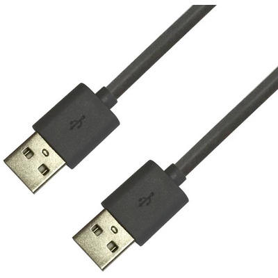 Кабель USB AM-AM, 1.0 м, чорний