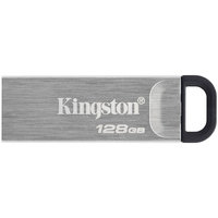 USB Flash Kingston  DataTraveler Kyson Metal 128GB USB3.2 Gen 1 Silver/Black, Retail