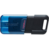 USB Flash Kingston 128GB USB 3.2 Data Traveler 80M Type-C Black/Blue, Retail