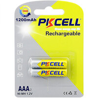 Аккумулятор AAA 1200mAh, 1.2V Ni-MH, rechargeable battery, PKCELL, 2pcs/card