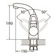 Смеситель HL Ø35 для раковины гусь изогнутый на гайке AQUATICA HL-1A230C (9734000)