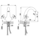 Змішувач ARNO 1/2" для раковини литий на шпильці CORSO (FE-2A152C) (9679000)