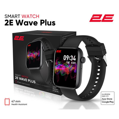 Смарт-часы 2E Wave Plus 47мм, 1.8", 240x286, BT 5.3, Черный