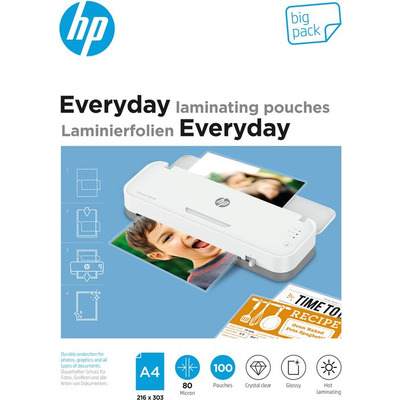 Пленка для ламинирования HP Everyday Laminating Pouches, A4, 80 Mic, 216 x 303, 100 pcs