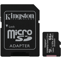 Карта пам'яті Memory card microSDXC 64Gb Kingston Canvas Select Plus 100R A1 C10, Retail + adapter