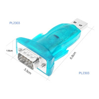 Перехідник USB --> COM (RS232) 9pin, Chipset PL-2303, синій