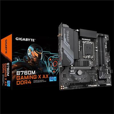 Материнская плата GIGABYTE B760M GX AX DDR4 s1700 B760M 4xDDR4 M.2 HDMI DP mATX