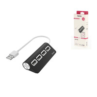 Хаб Hama USB-A > 4xUSB-A, 0.15м, білий