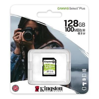 Карта памяти Kingston SD 128GB C10 UHS-I R100MB/s