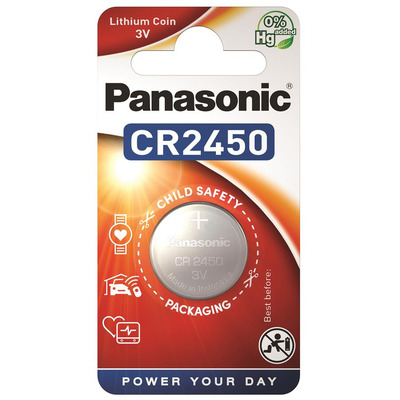 Батарейка Panasonic літієва CR2450 блістер, 1 шт.