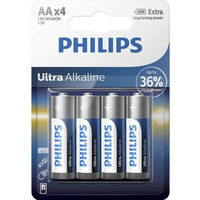 Батарейка Philips Ultra Alkaline щелочная AA блистер, 4 шт