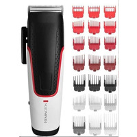 Машинка для стриження  Remington E51 Easy Fade Hair Clipper, мережа+акум., роторний мотор, насадок-3, кейс, титан.напил., чорн-біл