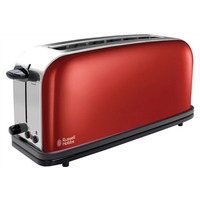 Тостер Russell Hobbs Classic 1100Вт, довгі слоти, метал, червоний