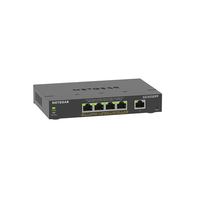 Коммутатор NETGEAR GS305EPP 4xGE PoE+ (120Вт), 1xGE, управляемый