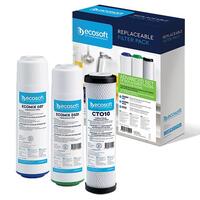 Комплект картриджей Ecosoft 1-2-3 Premium, удаляет жесткость, хлор, тяжелые металлы, фенолы.