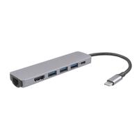 Хаб 2Е USB-C Slim Aluminum Multi-Port 6в1, серый