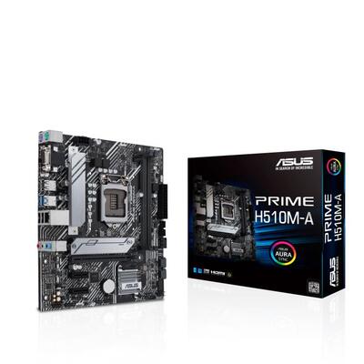 Материнcкая плата ASUS PRIME H510M-A s1200 H510 2xDDR4 M.2 HDMI DP D-Sub mATX