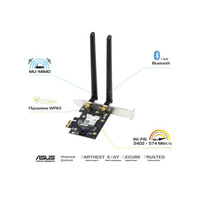 WiFi адаптер ASUS PCE-AX3000 AX3000, PCI-Express x1, BT5.0