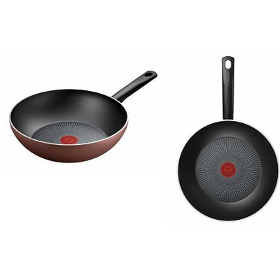 Сковорода ВОК Tefal Resource, 28см, алюминий, бакелит, коричневый