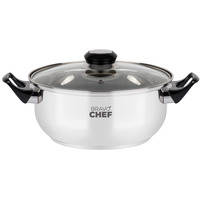 Каструля BRAVO CHEF 18 см (1.6 л) з бакелітовими ручками (BC-2002-18)