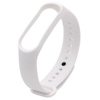 Ремешок для фитнеса браслета Mi Band 3/4 (Silicon) White