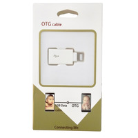 Перехідник OTG USB 2.0 AF - Lightning Apple, білий, RTL