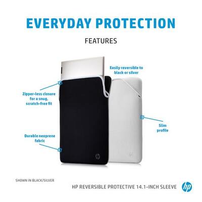 Чохол HP 14 Reversible Protective Blk/Slv Sleeve