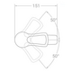 Смеситель s43 Ø40 для раковины на шпильке TAU SM-2A144C (9843000)