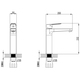 Смеситель MARMORE Ø35 для раковины литой высокий на гайке CORSO (DB-1A638C) (9623010)