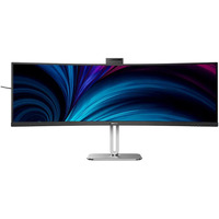 TFT 48.8" Philips 49B2U6900CH, VA 5120x1440, изгн., 2xHDMI, DP, 2xUSB-C, RJ-45, USB-hub, cam,HAS,колл