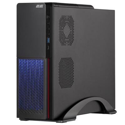 Корпус 2E S613ARGB-400, с БП 2E 400W-SFX, 1xUSB3.0, 1хUSB Type-C, 1x80мм, Micro ATX/ Desktop, чёрный