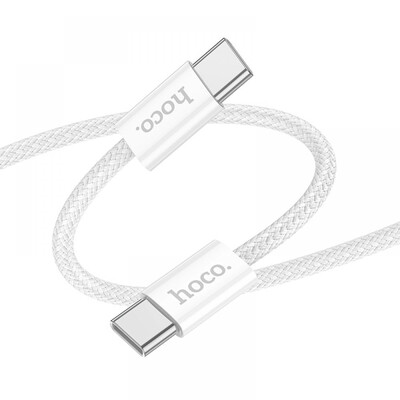 КабельHoco X104 Source Type-C to Type-C, 1m 60W White