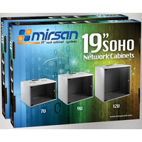 Шафа MIRSAN 19", 9U, SOHO, 535x400 мм, максимально 30 кг, сіра