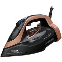 Праска Tefal Ultimate Power Pro, 3200Вт, 350мл, паровий удар -300гр, постійна пара - 85гр, керам. підошва, чорно-золотий