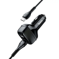 Автомобильное зарядное устройство Hoco N5 (2USB 2.4А) Black (S23140) + кабель MicroUSB