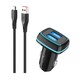 Автомобильное зарядное устройство SkyDolphin SZ18V (2USB, 3.4A) Black (AZP-000101) + кабель microUSB