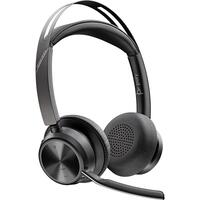 Гарнітура комп'ютерна стерео On-ear Poly Voyager Focus 2, USB-A, Bluetooth, всеспрямований, ANC, Acoustic fence,  чорний