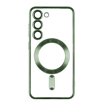 Чохол TPU Metallic Full Camera with Magsafe для Samsung Galaxy S23 Ultra Green