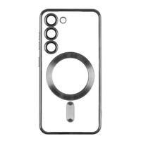 Чехол TPU Metallic Full Camera with Magsafe для Samsung Galaxy S23 Plus Black