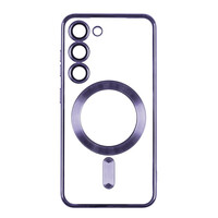 Чохол TPU Metallic Full Camera with Magsafe для Samsung Galaxy S23 Plus Dark Purple