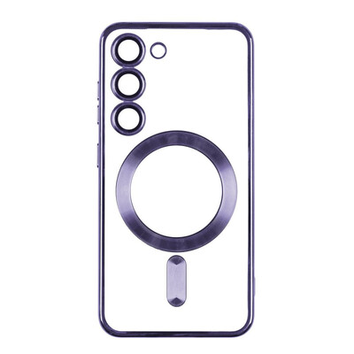 Чехол TPU Metallic Full Camera with Magsafe для Samsung Galaxy S23 Plus Dark Purple