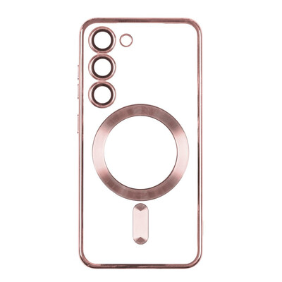 Чехол TPU Metallic Full Camera with Magsafe для Samsung Galaxy S23 Plus Rose Gold