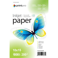 Фотобумага PrintPro глянцевая 200г/м2 10x15см 1000л (PGE20010004R)